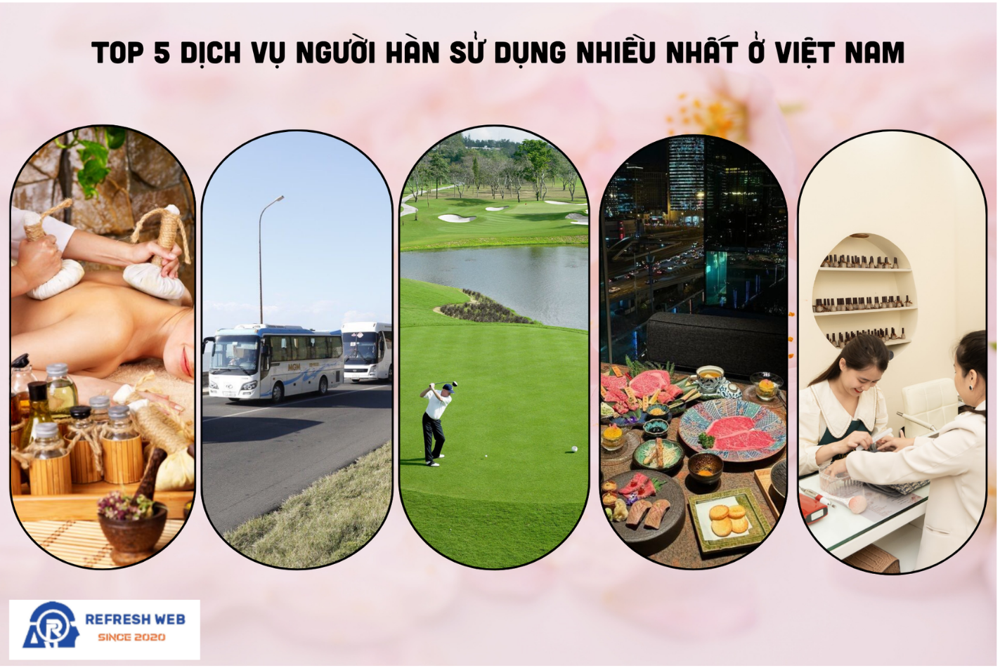 Top 5 dịch vụ người Hàn sử dụng nhiều nhất khi du lịch Việt Nam